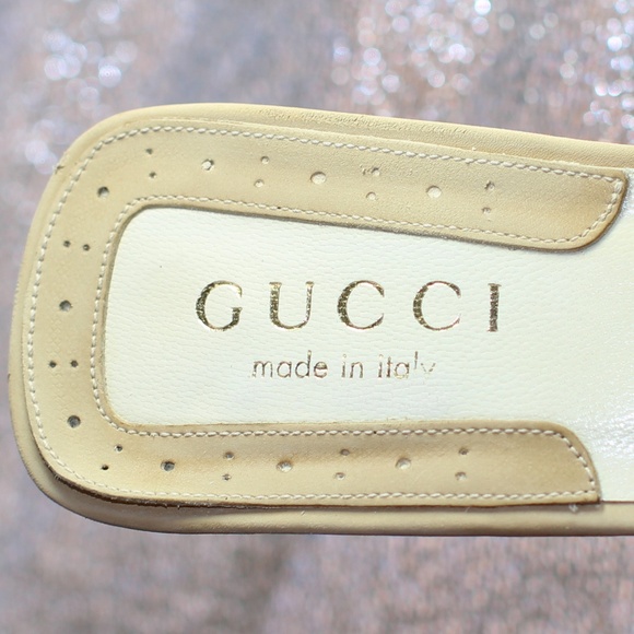 Gucci Square Toe Leather Slingback Pump (STEAL) - Picture 2 of 7